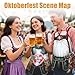 2Pcs Oktoberfest Apron,Couples Cooking Aprons German Dress Oktoberfest Costume German Outfits Party Oktoberfest Decorations Supplies for Men Women Couple Party Favor Gifts
