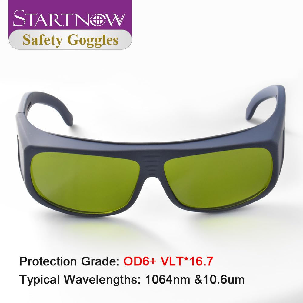 STARTNOW Laserowe gogle ochronne 1064 nm, okulary do grawerowania laserowego, spawanie, ochrona oczu OD6+, osłony ochronne