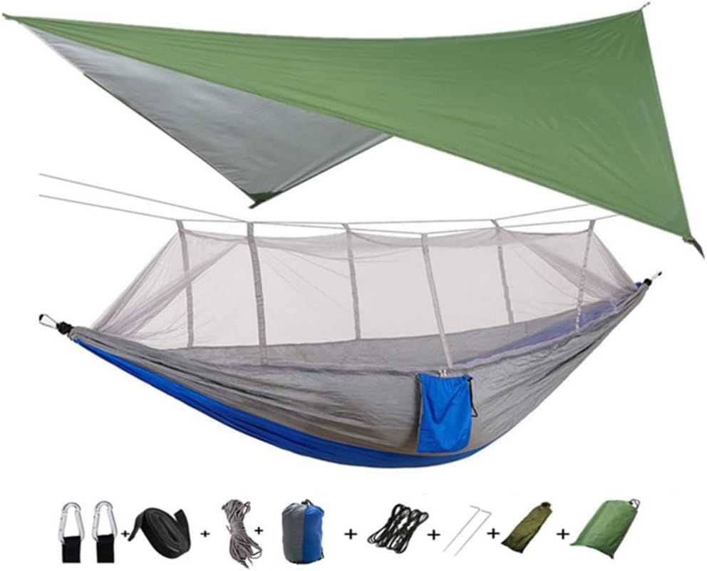 Portable Outdoor Camping Mosquito Net HammockTent with Hammock Canopy High Strength Parachute Hanging Bed Sleeping Swing