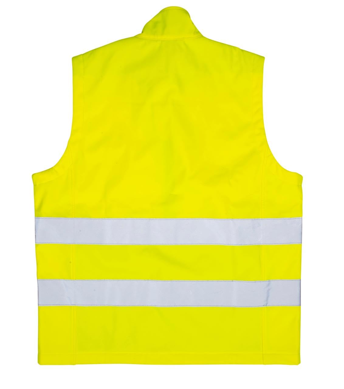 DUNLOP Warnweste Größe XL - Softshell Laufweste für Herren und Damen - Fluo Weste für Erwachsene - Reflektierende Weste - Autozubehör - Gelb
