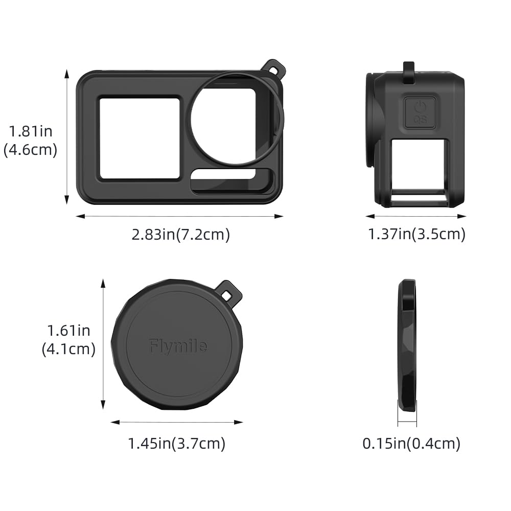 Do Dji Osmo Action 5 Pro silikonowe etui sportowe na obiektyw aparatu obudowa ochronna akcesoria do aparatu sportowego (czarny)