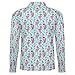 Men's Long Sleeve 1/4 Zip Shirts Golfer Flamingo Sun Protection Outdoor Running T-Shirts Lightweight UV Protection Fishing Shirt 6XL