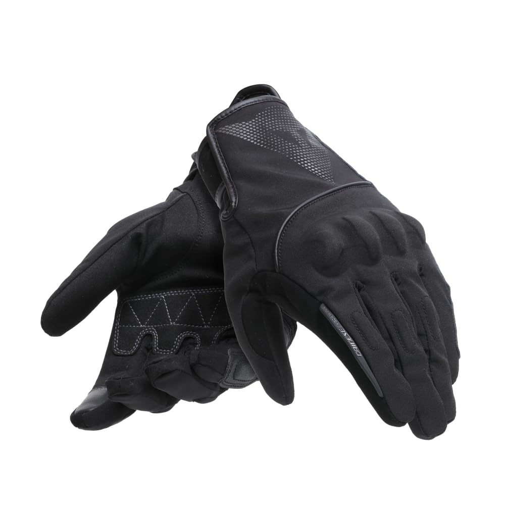 Dainese - Udine WP Gloves, Guantes de Moto de Invierno Impermeables D-Dry con Protección en los Nudillos, Pantalla Táctil y Limpiador de Visera