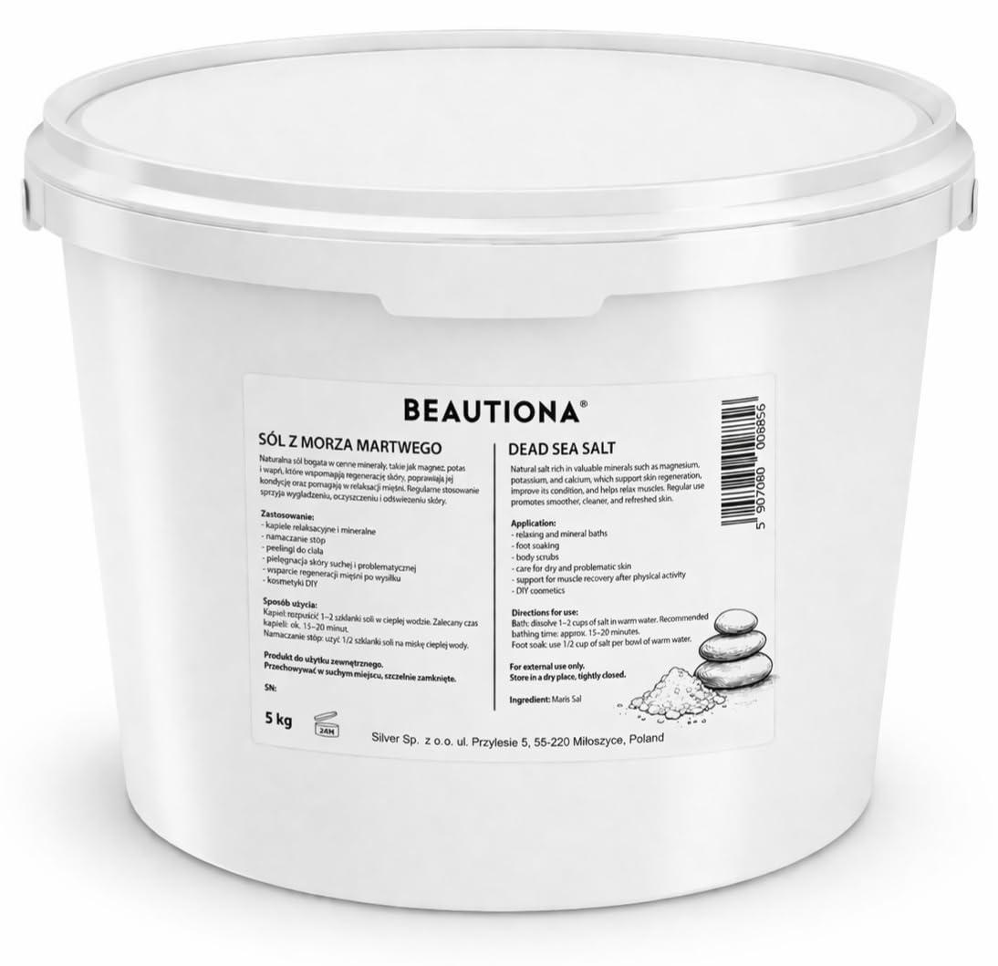 Sel de la Mer Morte 5 kg naturel – Sel de bain riche en minéraux pour bain, spa, gommage corporel & soin de la peau