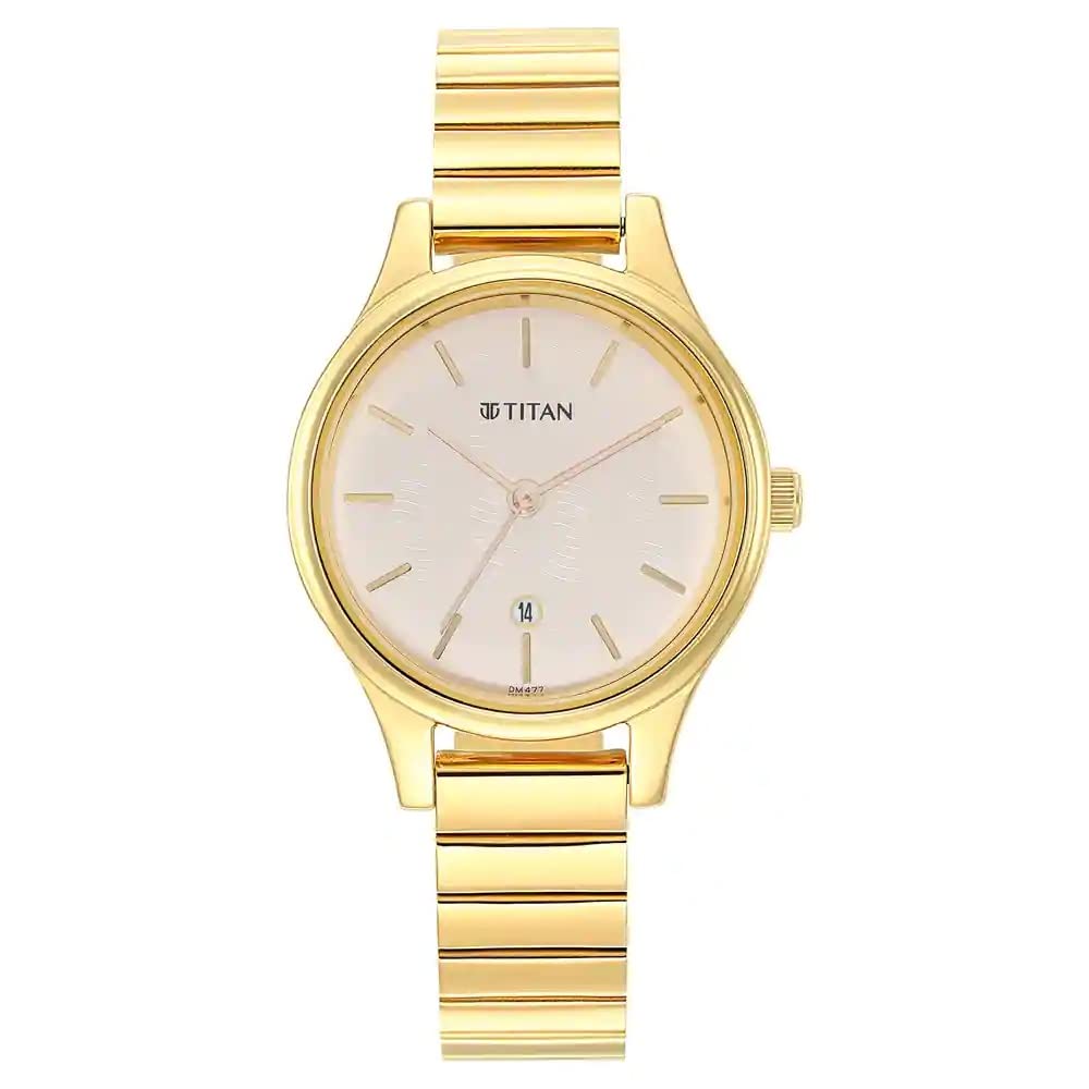 Titan Karishma Beige Dial Analog Stainless Steel Strap Watch for Women-NS2679YM01 (B0BQRPX27V) Amazon Price History, Amazon Price Tracker