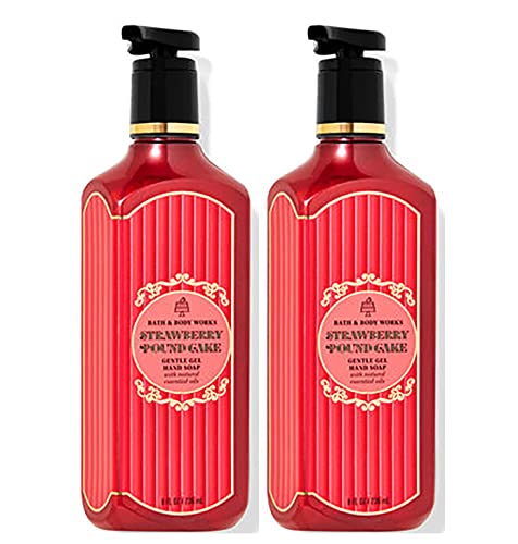 Bath & Body Works Strawberry Pound Cake Deep Cleansing Hand Soap 2 Pack 8 oz. (Strawberry Pound Cake)