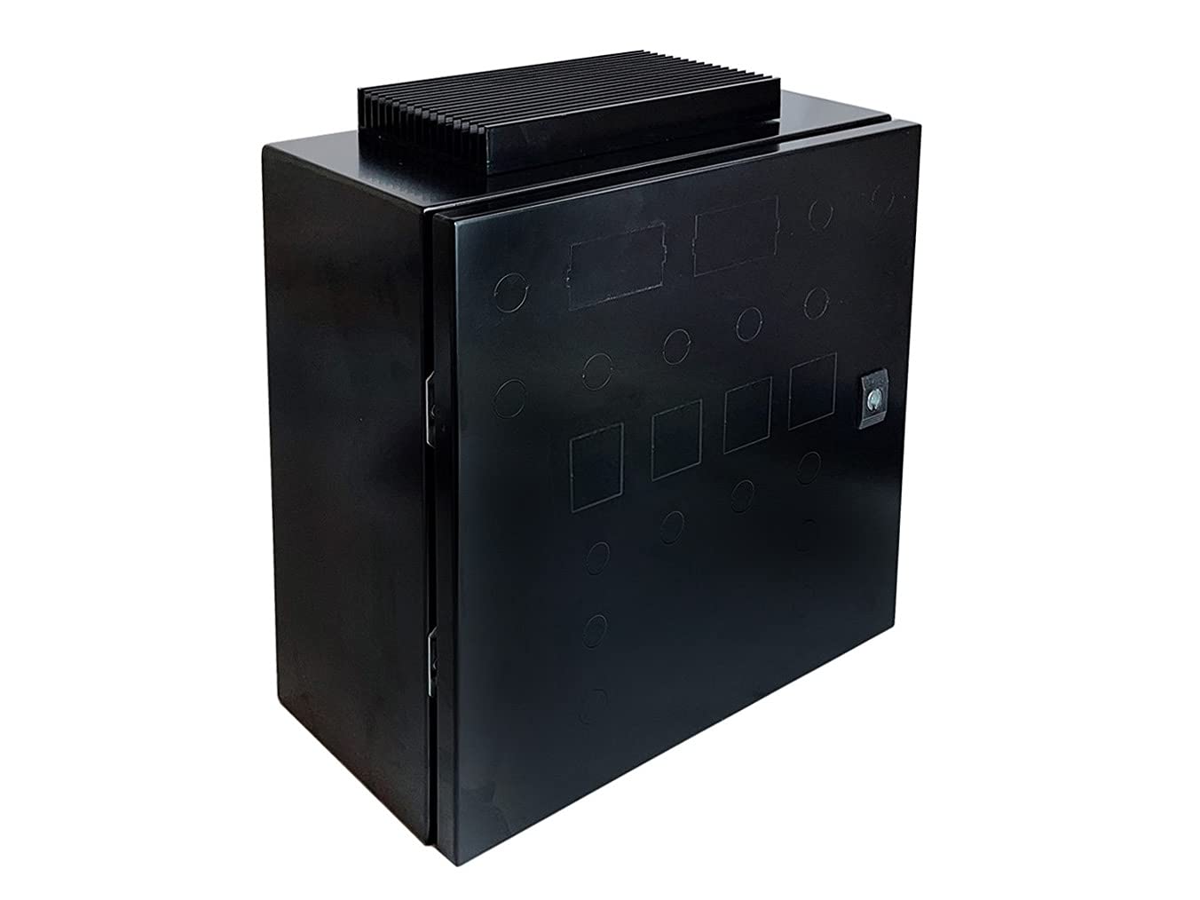 AUBER 30A Brew Panel Wall-Mount Black Steel Enclosure with Knockouts, Includes 80A Heat Sink