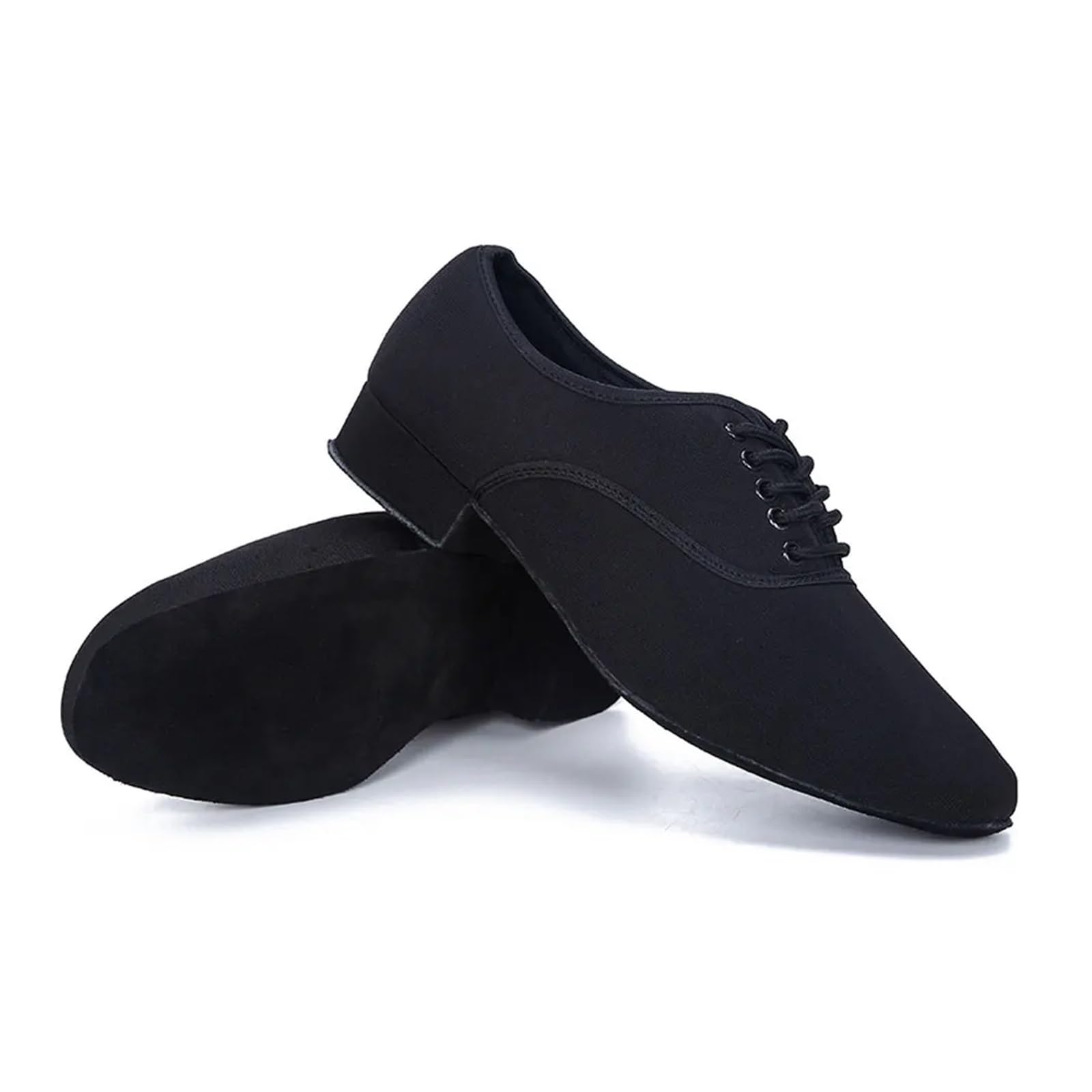 Zapatos de Baile Latino Hombre Oxford Negro Tacón Bajo Salsa Tango 43
