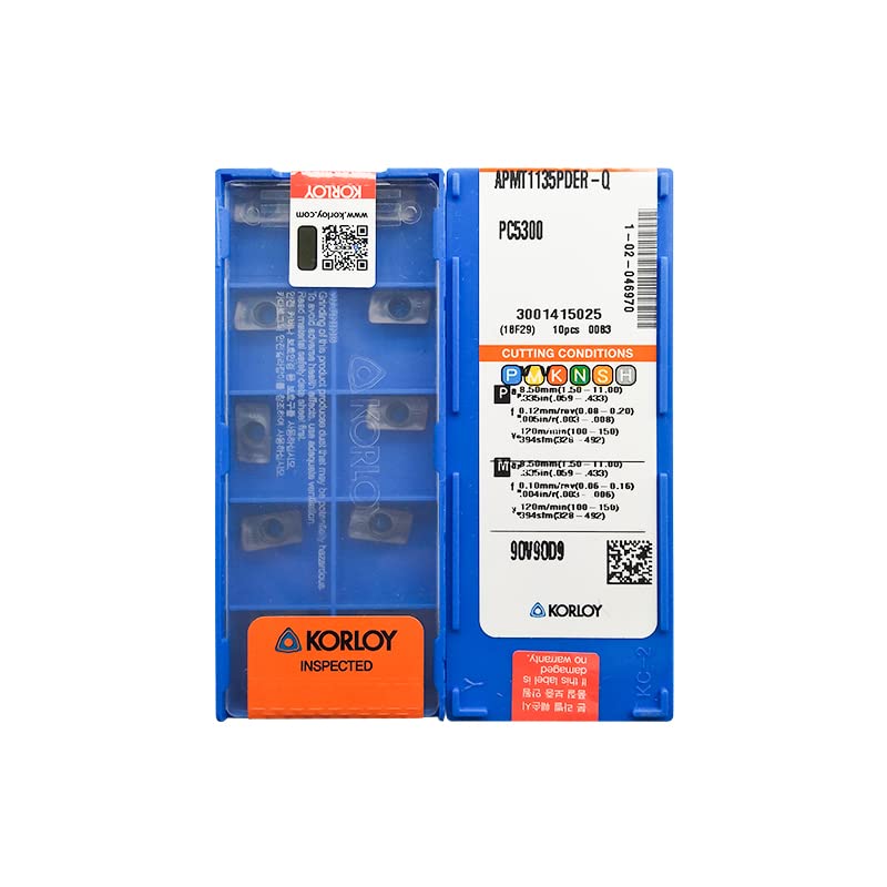 KORLOY APMT APMT11 APMT1135 APMT1135PDER Q APMT1135PDER-Q PC5300 - Inserto de fresado universal