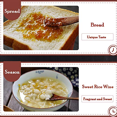 Miniatura 4 de Mermelada de flores Osmanthus, Osmanthus puro mezclado con miel, pasta de pétalos de Osmanthus para postre, salsa de condimento para bebida (8.8