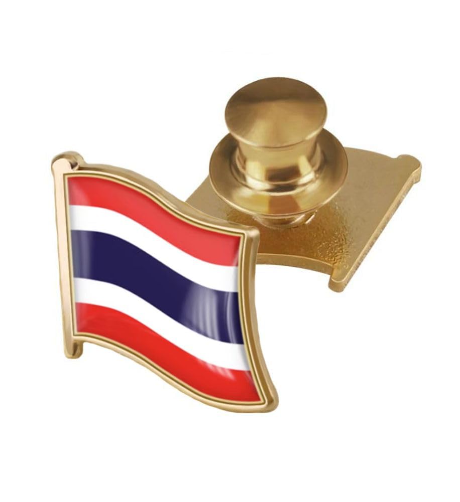vmcoatdu Country Flag Backs Locking Pin Keepers Locking Clasp Pin Badge International Travel Brooch Metal Alloy Souvenir Pin 0.75x0.7 Inch Small Pin