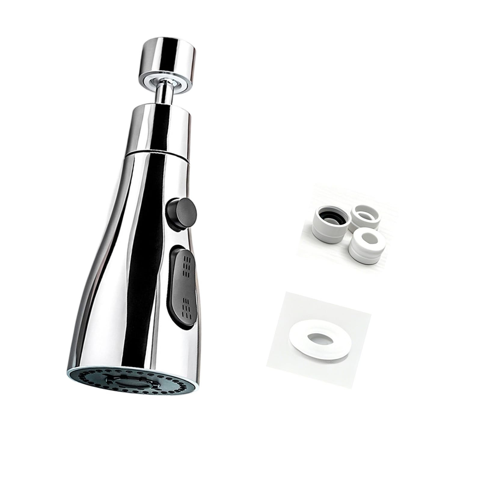 Jazuaiao Silver Tap Hose Extension Aerator Extenders With Filter For Kitchen And Bathroom Tap Extend Replacement Sprayer Flexible Attachment