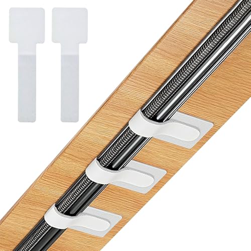 GoodTool Adhesive Hook and Loop Cable Ties 20 Pcs Reusable Self-Adhesive Cord Organizer Straps with Sticky Back for Desk Home Office Cable Management