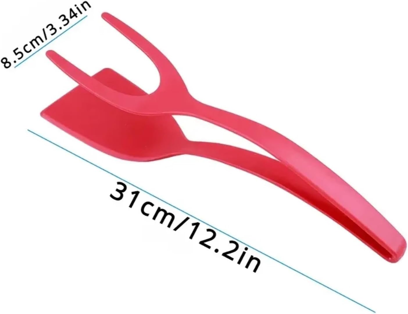 BBQ 2 in 1 Nylon Grip Flip Tongs Egg Spatula Tongs Steak Spatula Tongs Clamp Pancake Fried Turners Kitchen Accessories Kitchen Items Accessories(5)