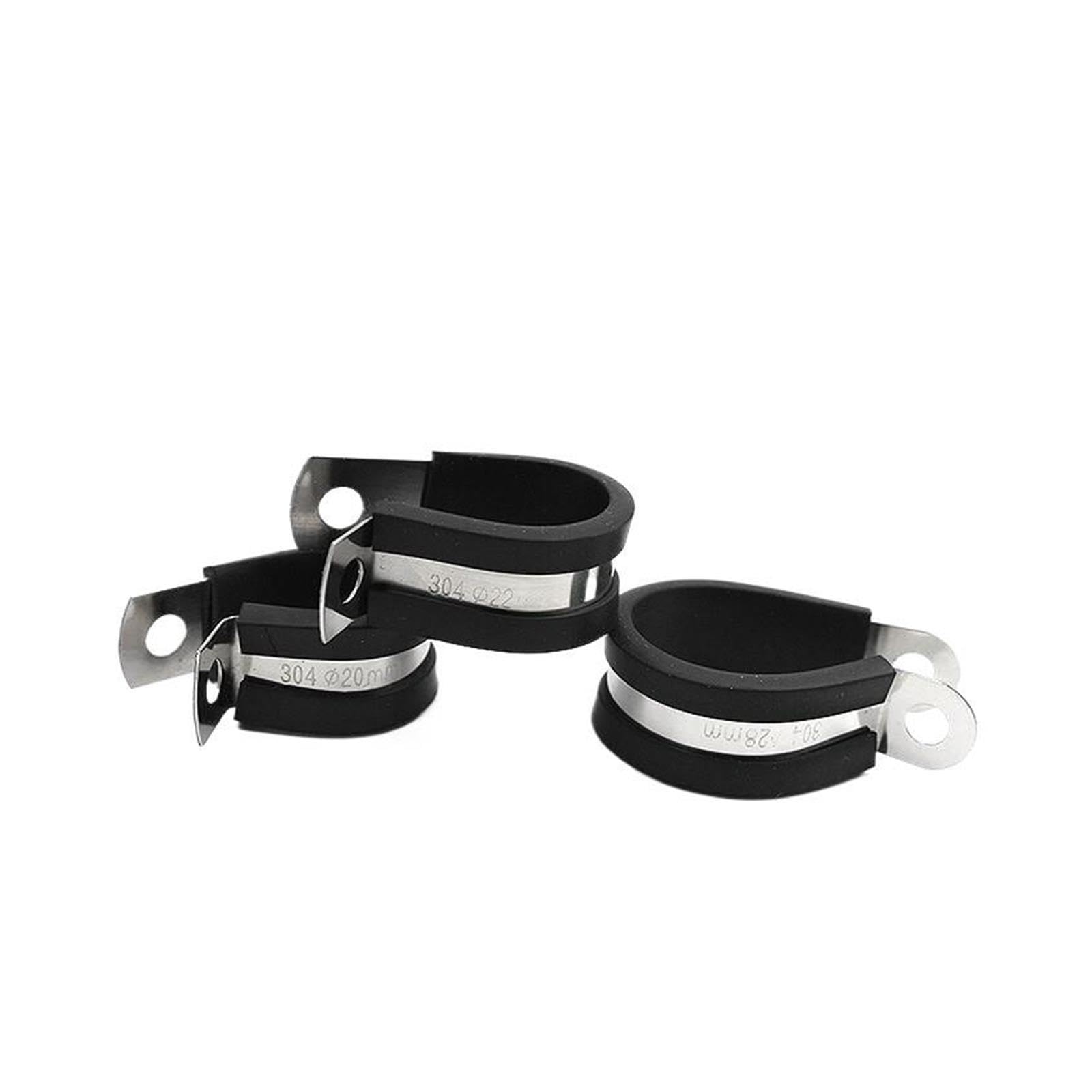 2 Stück 304 Edelstahl P-Clip-Schlauchschelle 6–55 mm