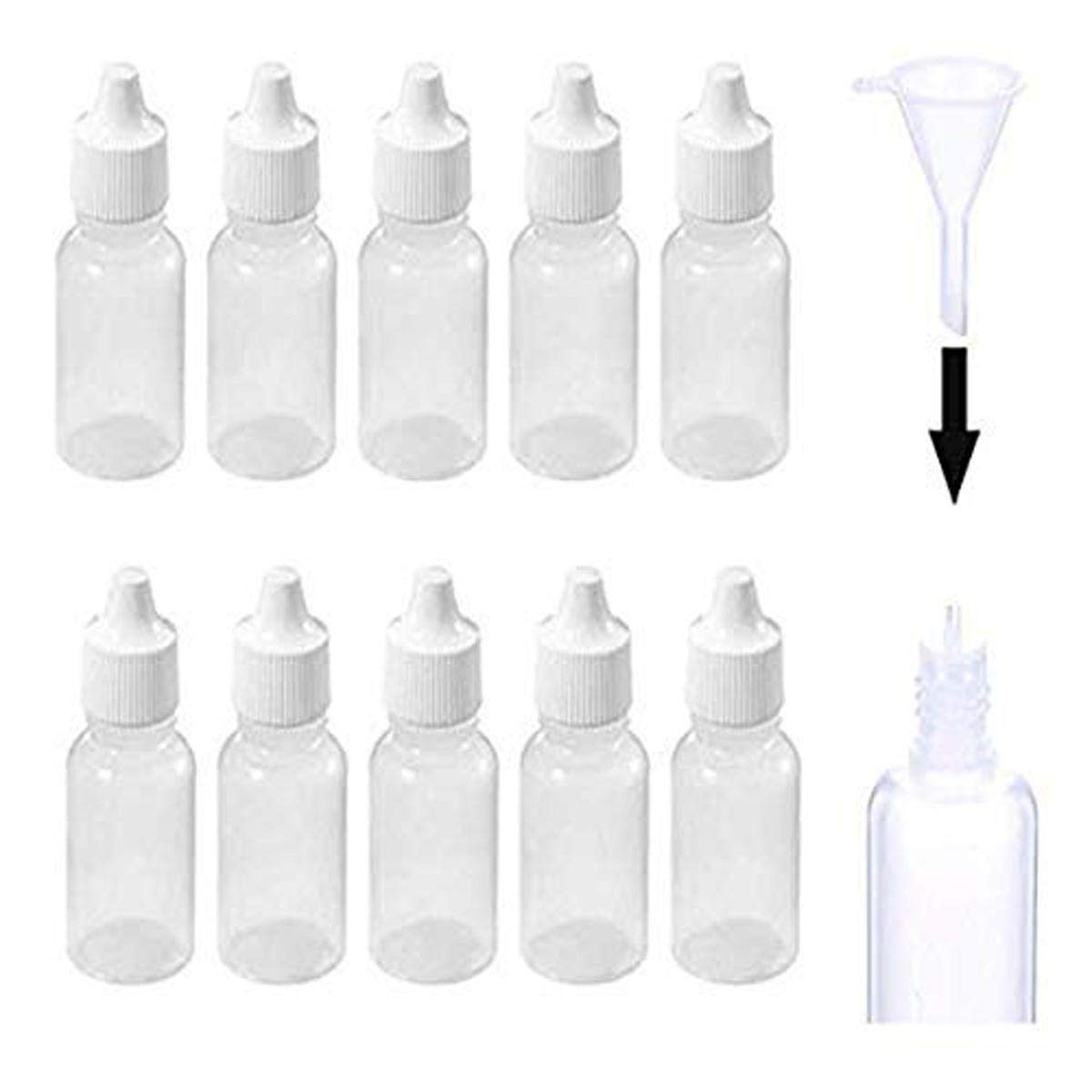 DIY Crafts 10 ML, 20 Pack, 10ml Empty Plastic Dropper Bottle/Eye Dropping Bottles Squeezable Eye Liquid Dropper + 1 Mi(10 ML, 20 Pack)-image-49