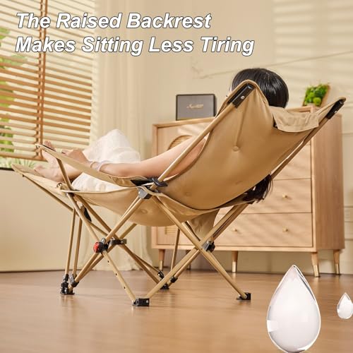 Dossier 4 niveaux pour cette chaise pliante avec repose-pieds - 6