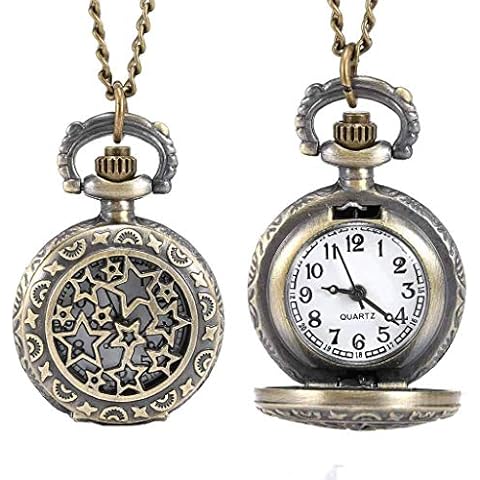 BMKIW Retro Antique Bronze Pocket Watch Cover