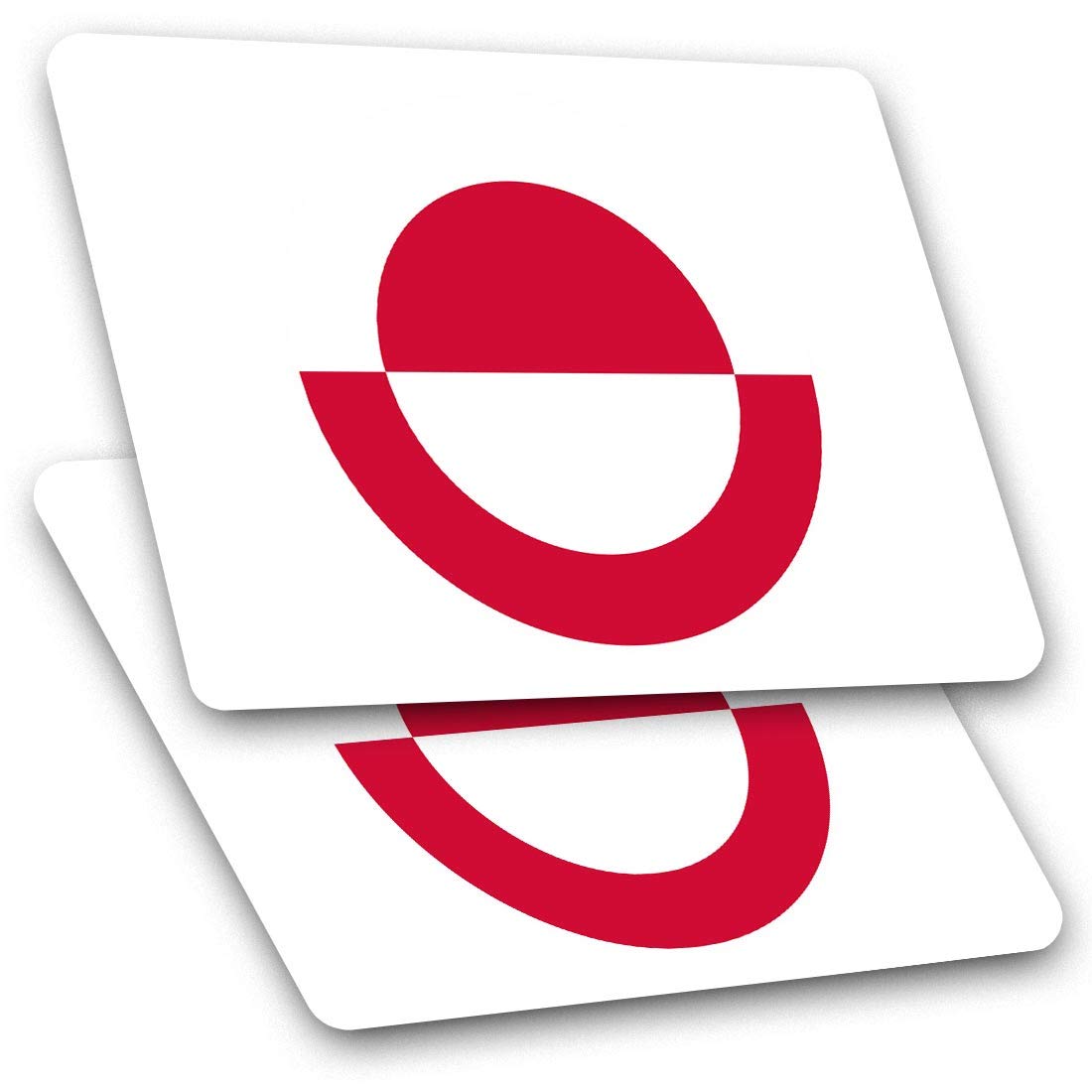 Rectangle Stickers (Set of 2) 10cm - Greenland Flag Map Fun Decals for Laptops,Tablets,Luggage,Scrap Booking,Fridges, #9039