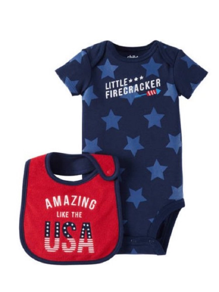 Carter'sChild of Mine Patriotic Bodysuit and Bib Set