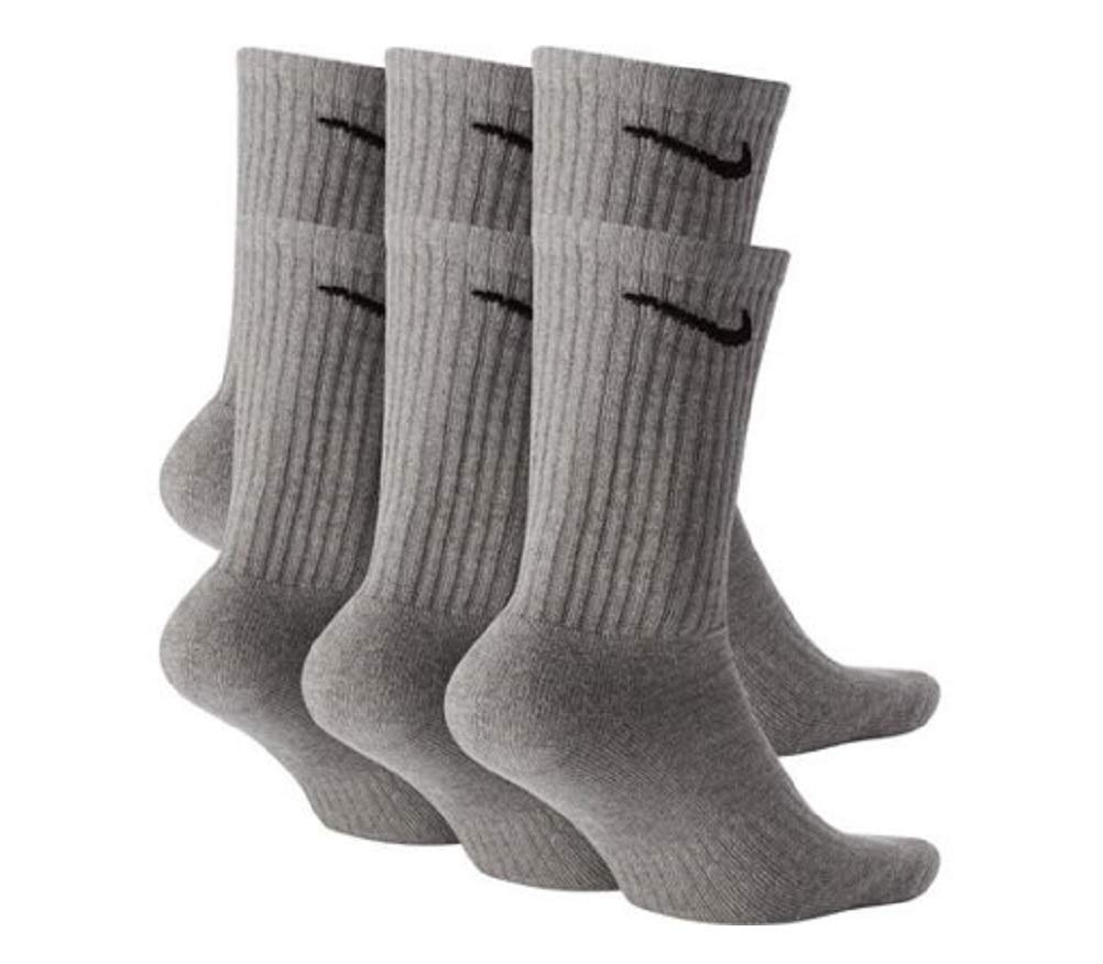 Nike Mens Performance Cotton Cushioned Crew Socks Gray SZ 8-12