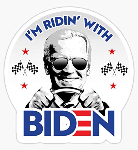 Im Ridin with Biden - Sticker Graphic - Auto Wall Laptop Cell Truck Sticker for Windows Cars Trucks