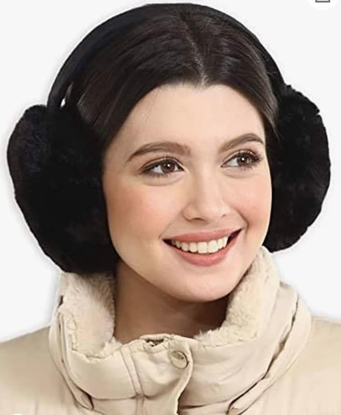 Image of Girl Winter Earmuffs Outdoor Wear Soft Faux Fur Plush Ear Warmer Minnie Design Windproof Woolen Warm Ear Muff Men & Women (Freesize)