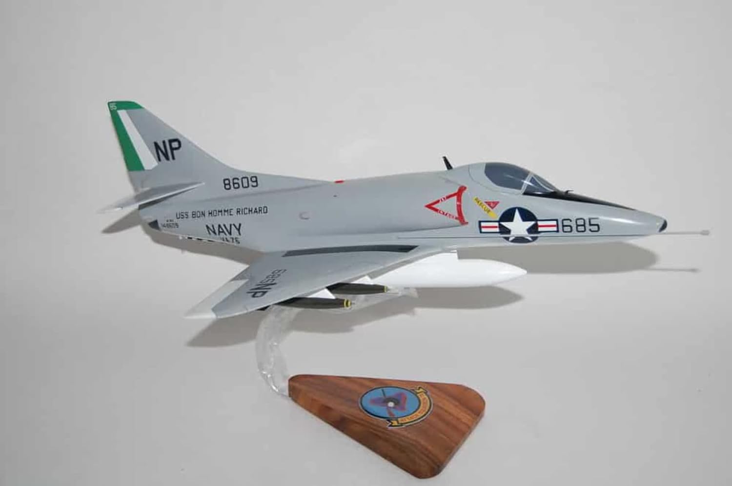VA-76 Spirits A-4C (1967), 18" Mahogany Model