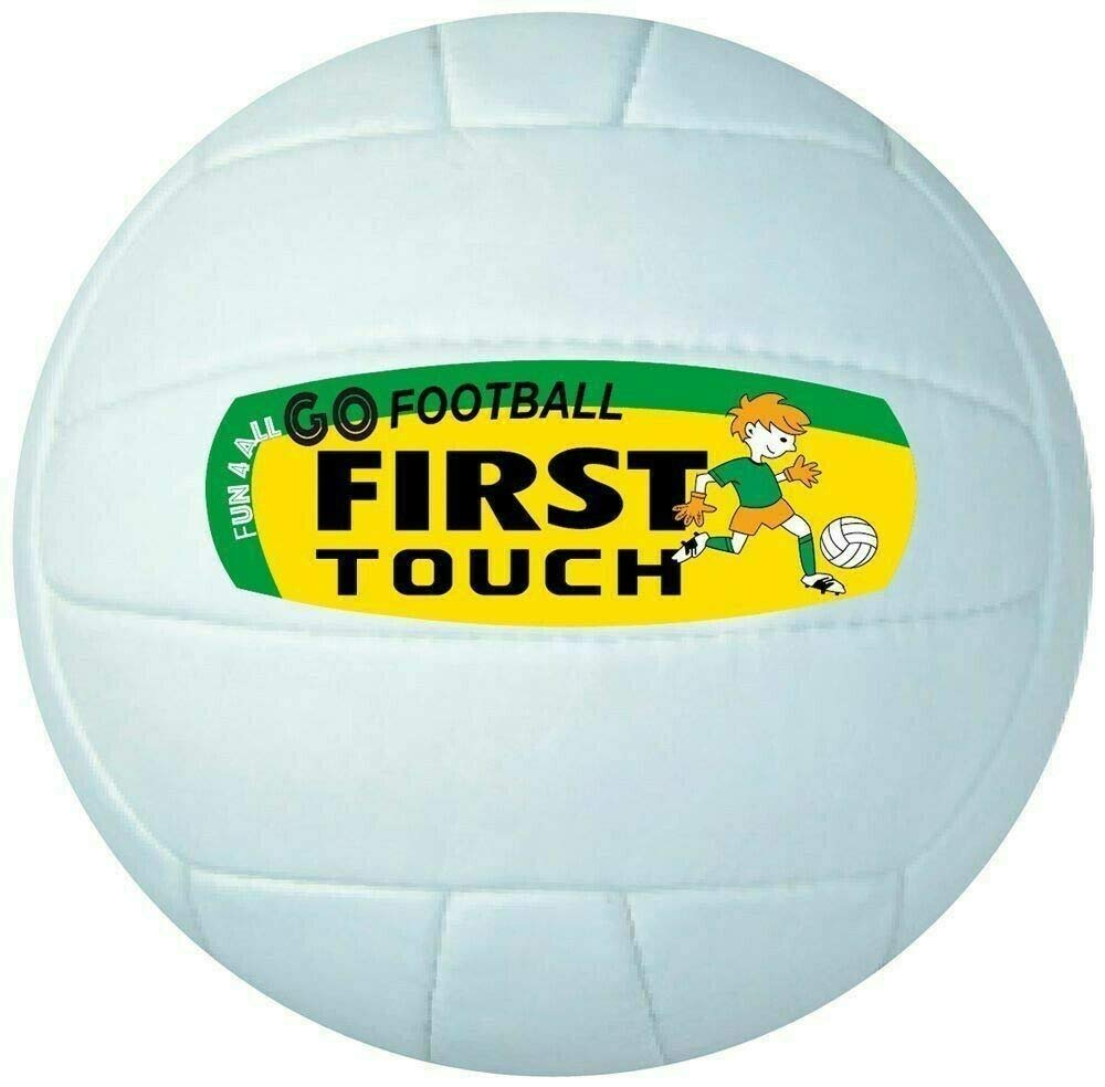 unbrand First Touch Gaelic Football, First Touch Football, GO Game Football (White)