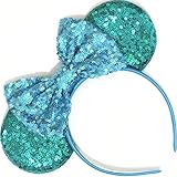 CLGIFT Teal Minnie Mouse Eas, Teal Ears, Teal Minnie Ears, Teal Mickey Ears, Ears (Ocean Blue)