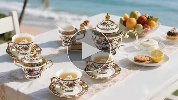 TEA＠　0417 Amazon.com | ACMLIFE Tea Cup and Saucer Set for 1, Bone
