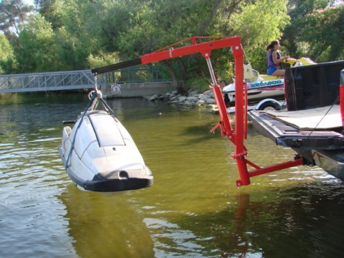 image for XtremepowerUS 500Lb Pickup Truck Hydraulic Pwc Dock Jib Engine Hoist C