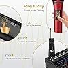 TONOR Wireless Microphones, UHF Cordless Handheld Dynamic Mics with 6.35mm Rechargeable Receiver, 60 m Range, 5 Adjustable Channels for Karaoke, Singing, DJ, Party, Speech, TW310, 1 Mic Red #4