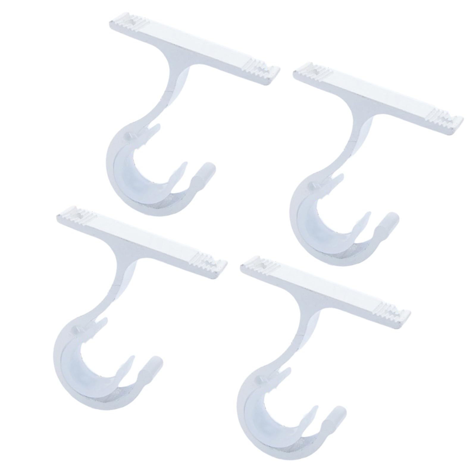 Buxuaaaa Of 4 Curtain Rod Brackets, Aluminum Alloy Poles Fixation Holder for 23mm Poles Living Room Curtain Hardware