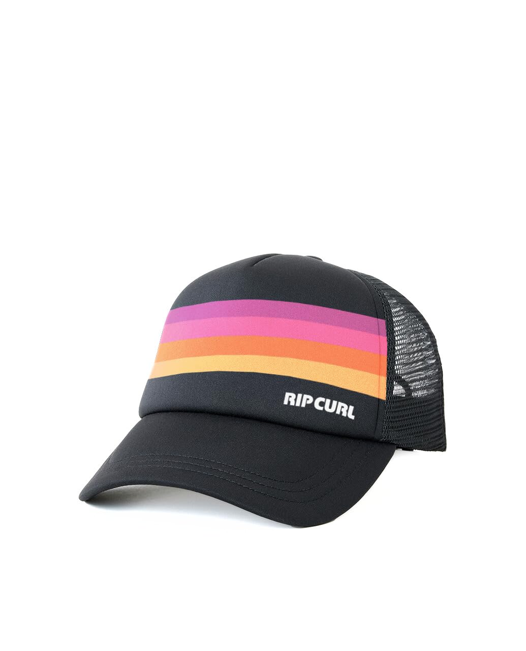 Rip Curl Boys Youth Trucker Hat with Snapback Closure and Mesh Back - Adjustable, Breathable Cap for Boys & Girls, Black/Pink, One Size