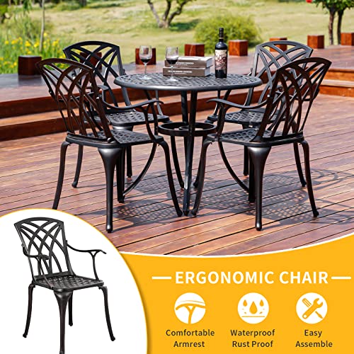 Withniture CAD-001 Cast Iron Patio Dining Chairs Set Of 2 thumb #6