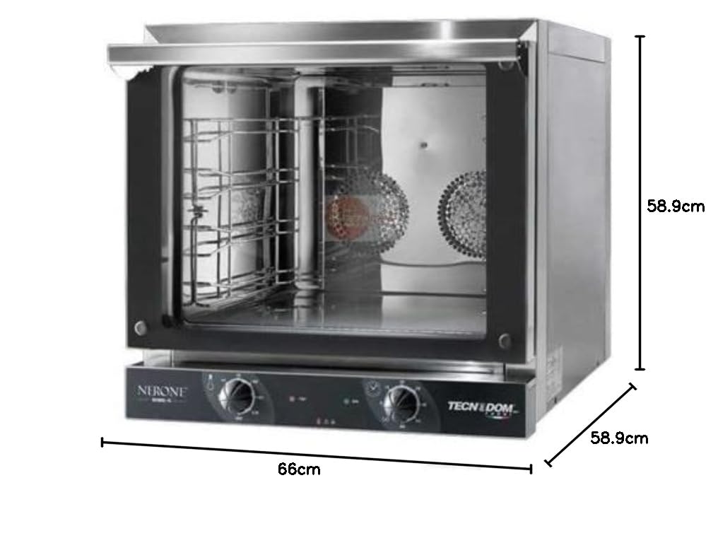 Forno convezione elettrico gastronomia cucina ristorante 4 teglie 44x35 RS7833