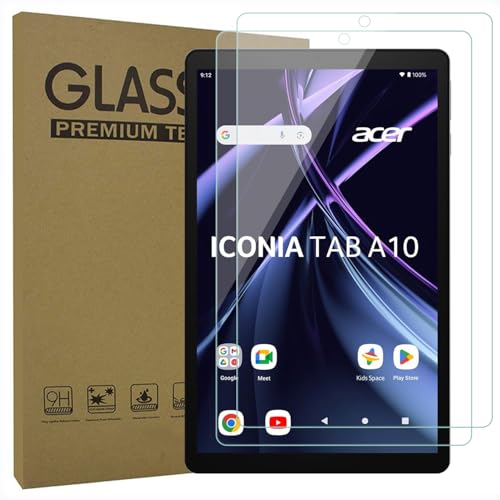 AKNICI [Lot de 2 Protection Écran pour Acer Iconia Tab A10-21-A43P / A10-21-A7RM / A10-21-A0T7 Tablette 10,1 Pouces, Film de Protection en Verre Trempé, 9H...