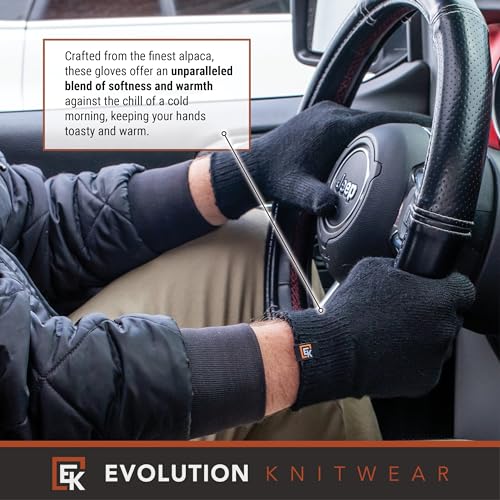 Evolution Knitwear Alpaca Knit Gloves - Made in The USA - Super Soft Baby Alpaca - Large4