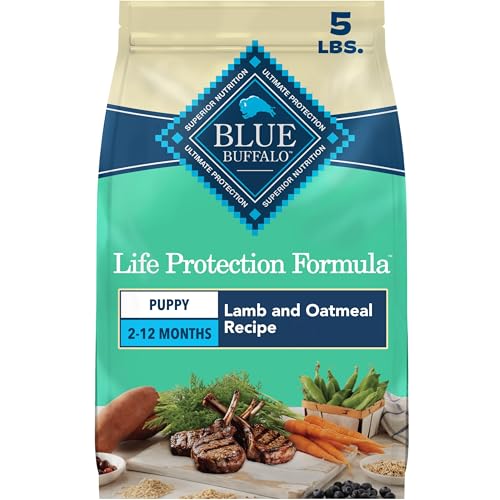 Blue Buffalo Life Protection Formula Lamb & Oatmeal Puppy Dry Dog Food with DHA & ARA, Supports...