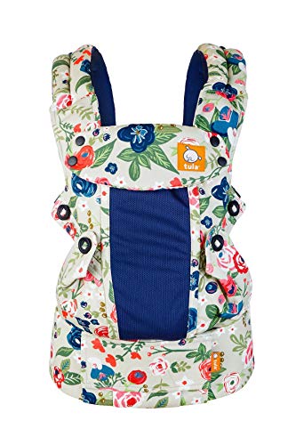 Baby Tula Explore Coast Rosy Posy babydrager, verstelbaar, ergonomisch, verschillende posities voor 3,2-20,4 kg