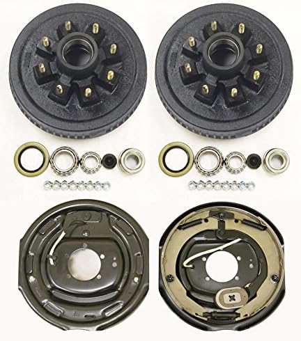 LIBRA Trailer 8 on 6.5" B.C. Hub Drum Kits with 12"x2" Electric Brakes for 7000 Lbs Axle