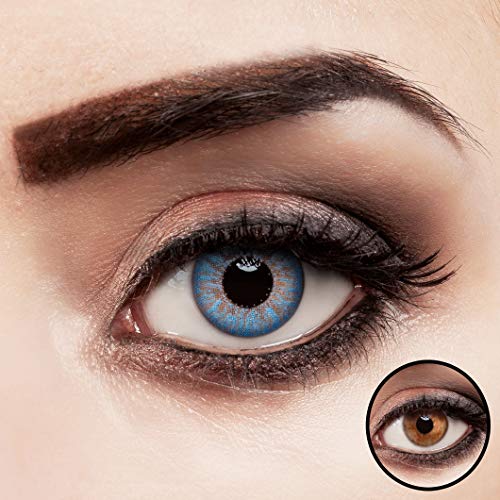 Lentilles annuelles bleues aricona sans correction paquet de 2 pour un regard intense