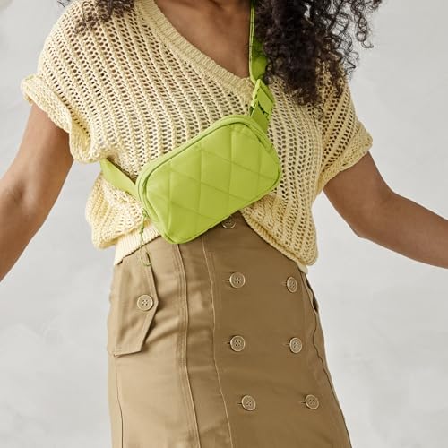 Image of Vera Bradley Women's Featherweight Woodward Small Belt Bag, Spinach Green, One Size