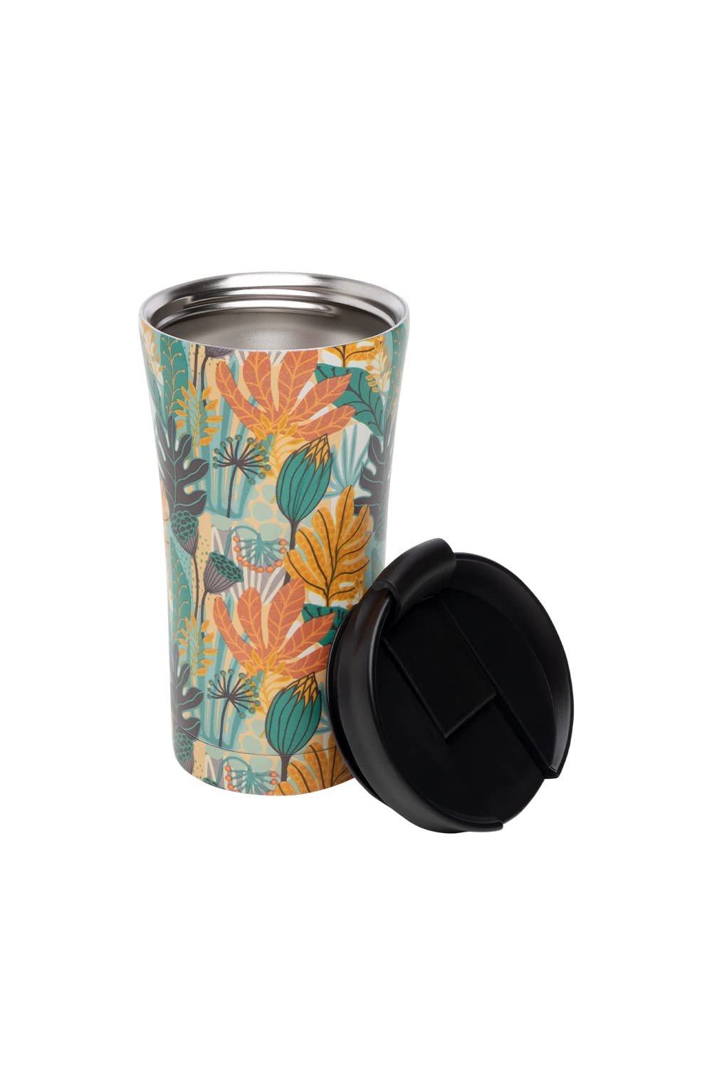 Tazza termica da viaggio in acciaio inox, a prova di perdite, con coperchio, per auto, a doppia parete, isolata, per caffè, acqua e tè, 380 ml