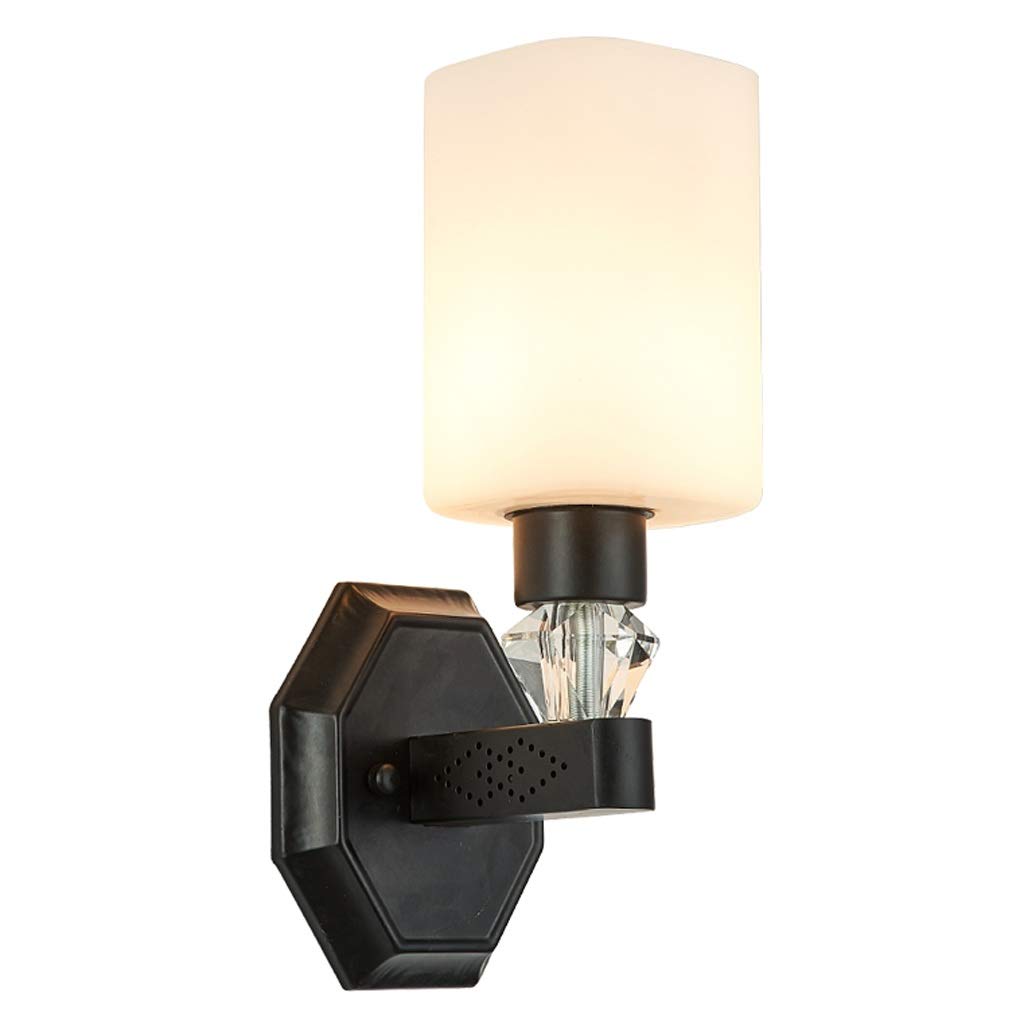 Aplique de pared LED de cristal con luz difusa antirreflejos para salón