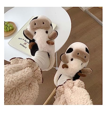 Image of QSKPC Women's fuzzy memory foam slippers Women's cute animal slippers Indoor and outdoor plush slippers Bedroom slippers Home shoes