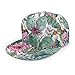 通用 Cappello da baseball a tesa piatta in poliestere Twill tessuto rosa fiore esterno Cap per uomini donne adolescenti, Cacti Bonsai Fiore Rosso, Etichettalia unica