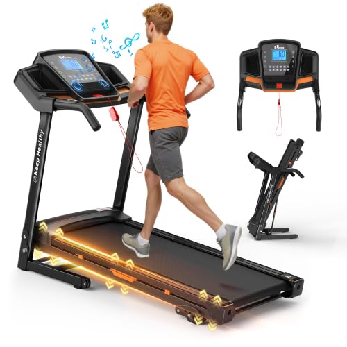 Image of Foldable Treadmill for Home & Apartment, 3.5HP Motor, 330LBS Capacity, 12 Pre-Set Programs, Hydraulic Folding, Ultra-Quiet Running & Space-Saving Compact Design