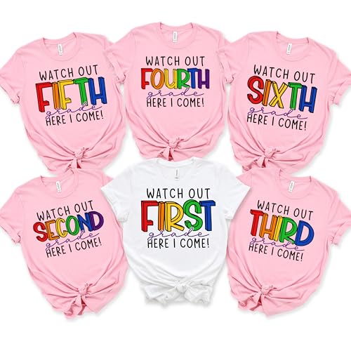 Watch Out First Grade Here I Come, Back to School Shirt, Second Grade Shirt, Third Grade Shirt, Fifth Grade Shirt, First Day of School Shirt